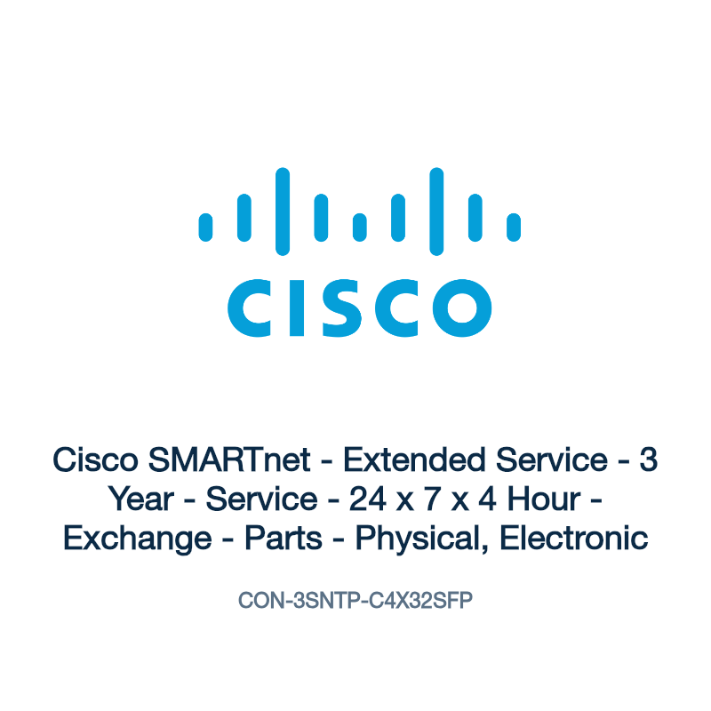 CON-3SNTP-C4X32SFP: Cisco SMARTnet - Extended Service - 3 Year - Service - 24 x 7 x 4 Hour