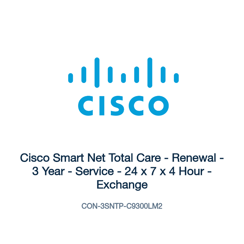 CON-3SNTP-C9300LM2: Cisco Smart Net Total Care