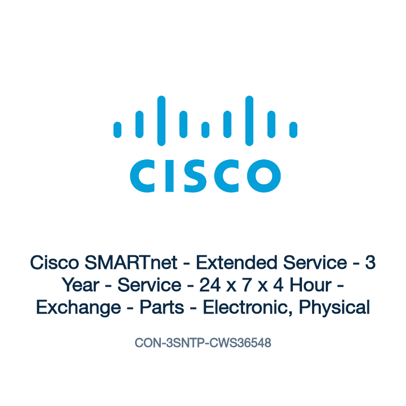 CON-3SNTP-CWS36548: Cisco SMARTnet - Extended Service - 3 Year - Service - 24 x 7 x 4 Hour