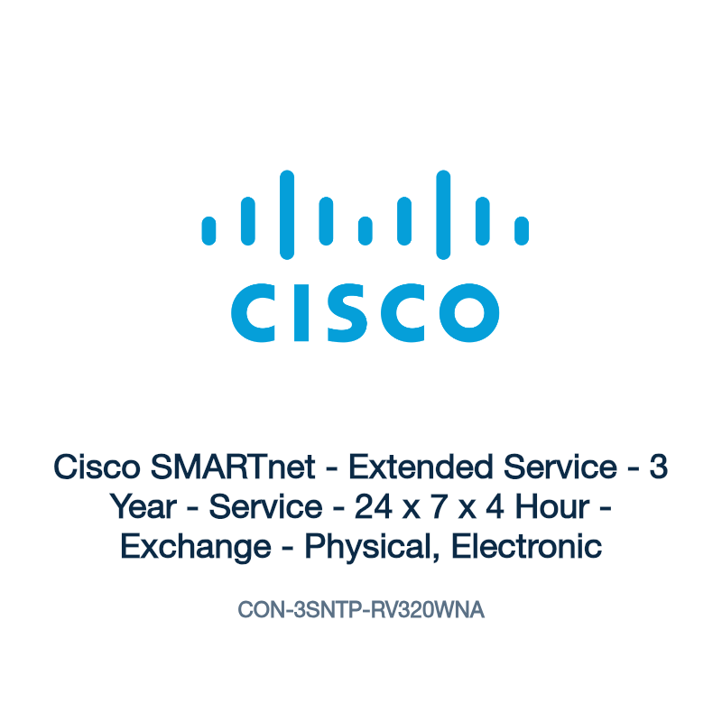 CON-3SNTP-RV320WNA: Cisco SMARTnet - Extended Service - 3 Year - Service - 24 x 7 x 4 Hour