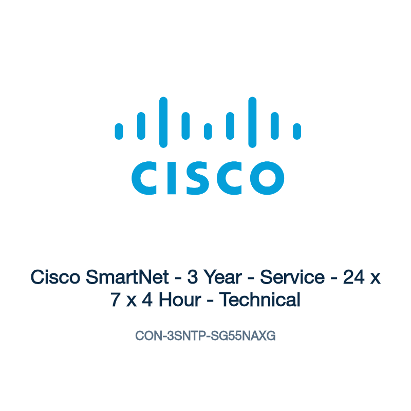 CON-3SNTP-SG55NAXG: Cisco SmartNet - 3 Year - Service - 24 x 7 x 4 Hour - Technical