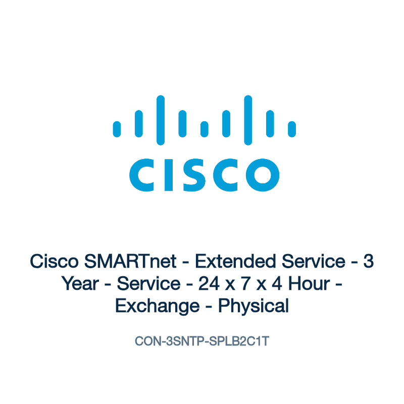 CON-3SNTP-SPLB2C1T: Cisco SMARTnet - Extended Service - 3 Year - Service - 24 x 7 x 4 Hour