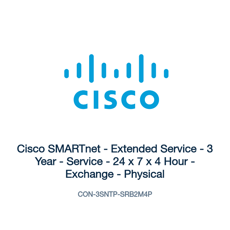 CON-3SNTP-SRB2M4P: Cisco SMARTnet - Extended Service - 3 Year - Service - 24 x 7 x 4 Hour