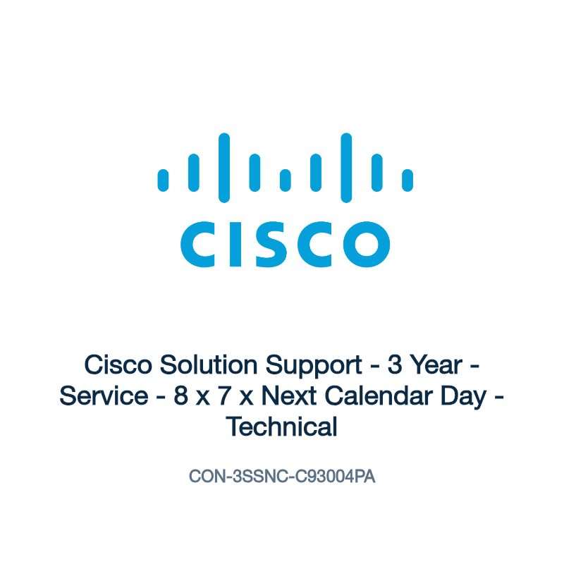 CON-3SSNC-C93004PA: Cisco Solution Support