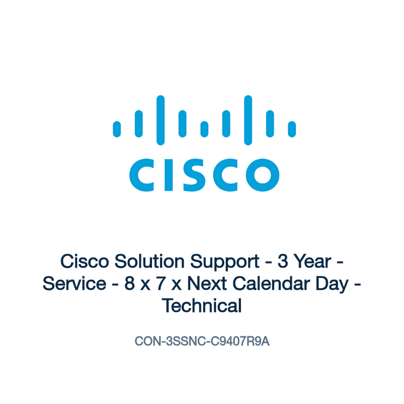CON-3SSNC-C9407R9A: Cisco Solution Support