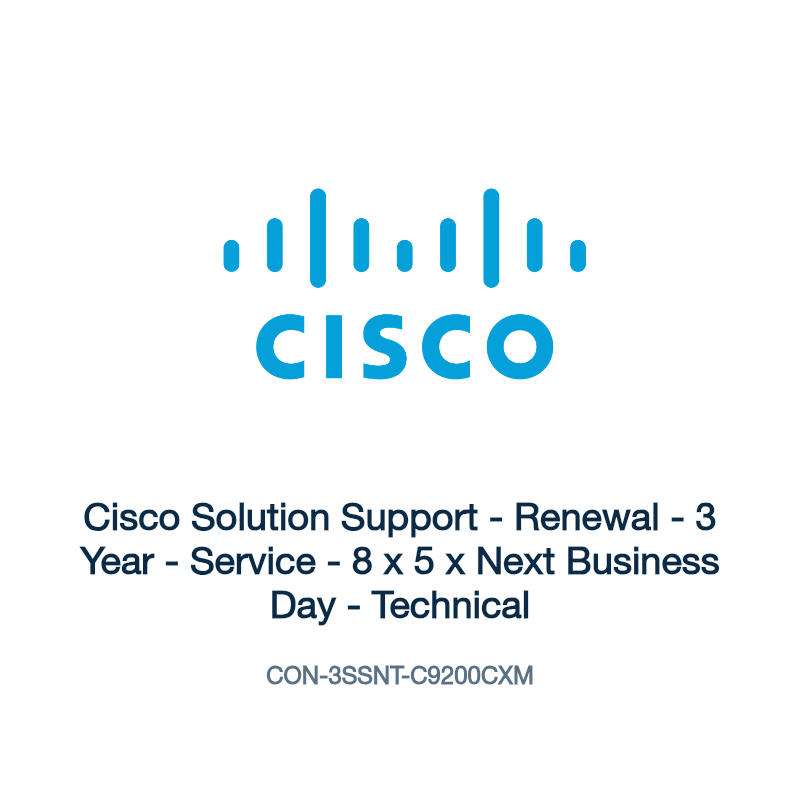 CON-3SSNT-C9200CXM: Cisco Solution Support