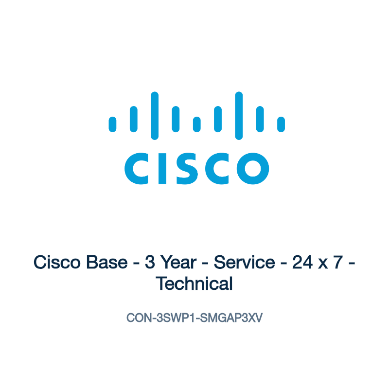 CON-3SWP1-SMGAP3XV: Cisco Base - 3 Year - Service - 24 x 7 - Technical