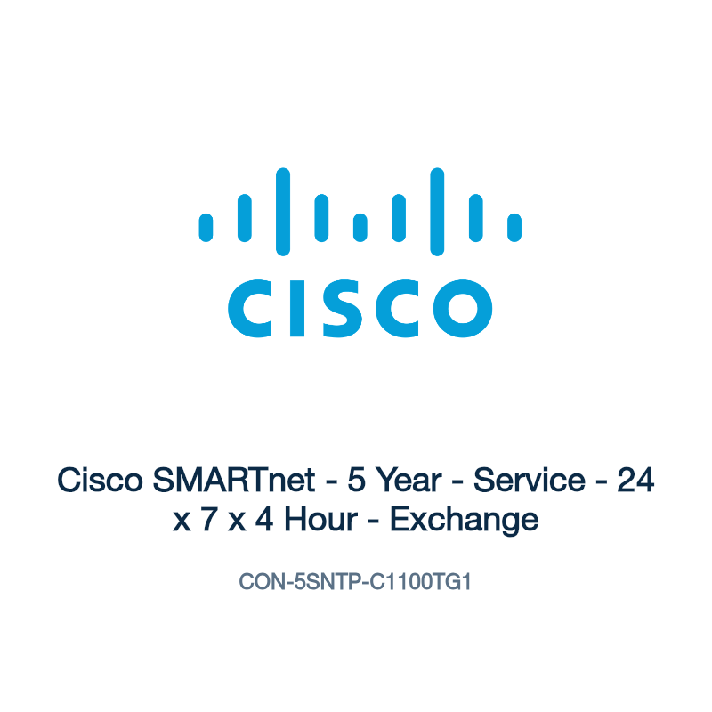 CON-5SNTP-C1100TG1: Cisco SMARTnet - 5 Year - Service - 24 x 7 x 4 Hour - Exchange