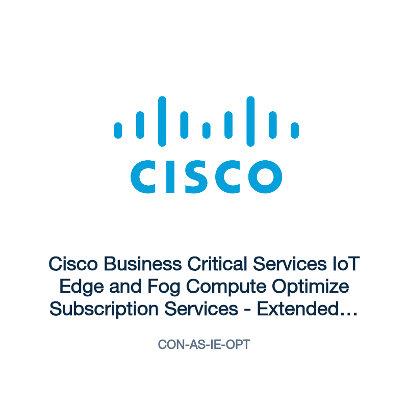 CON-AS-IE-OPT: Cisco Business Critical Services IoT Edge and Fog Compute Optimize