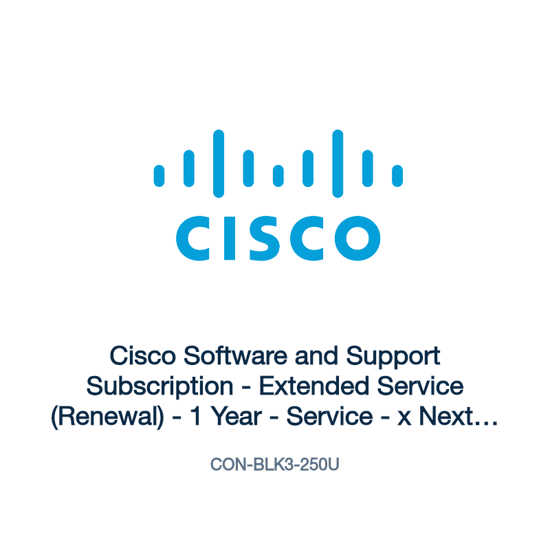 CON-BLK3-250U: Cisco Software and Support Subscription