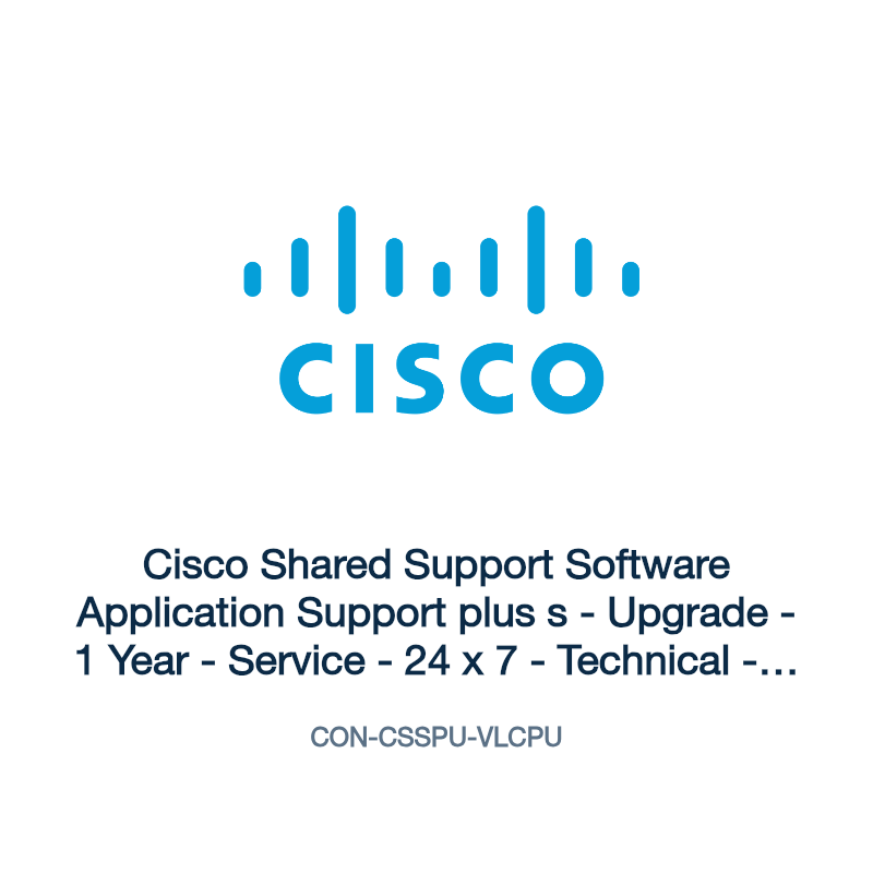 CON-CSSPU-VLCPU: Cisco Shared Support Software Application Support plus s