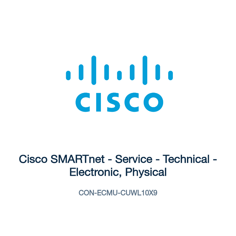 CON-ECMU-CUWL10X9: Cisco SMARTnet - Service - Technical - Electronic, Physical