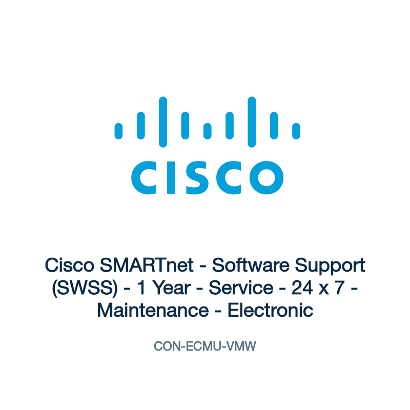 CON-ECMU-VMW: Cisco SMARTnet - Software Support (SWSS) - 1 Year - Service - 24 x 7