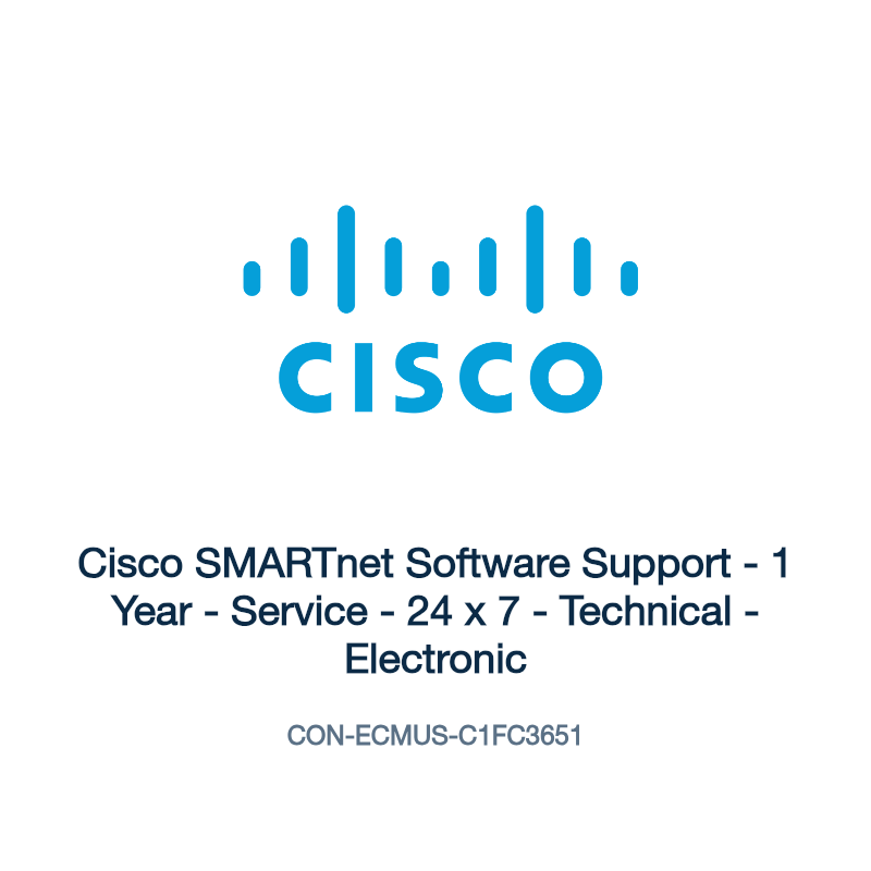 CON-ECMUS-C1FC3651: Cisco SMARTnet Software Support