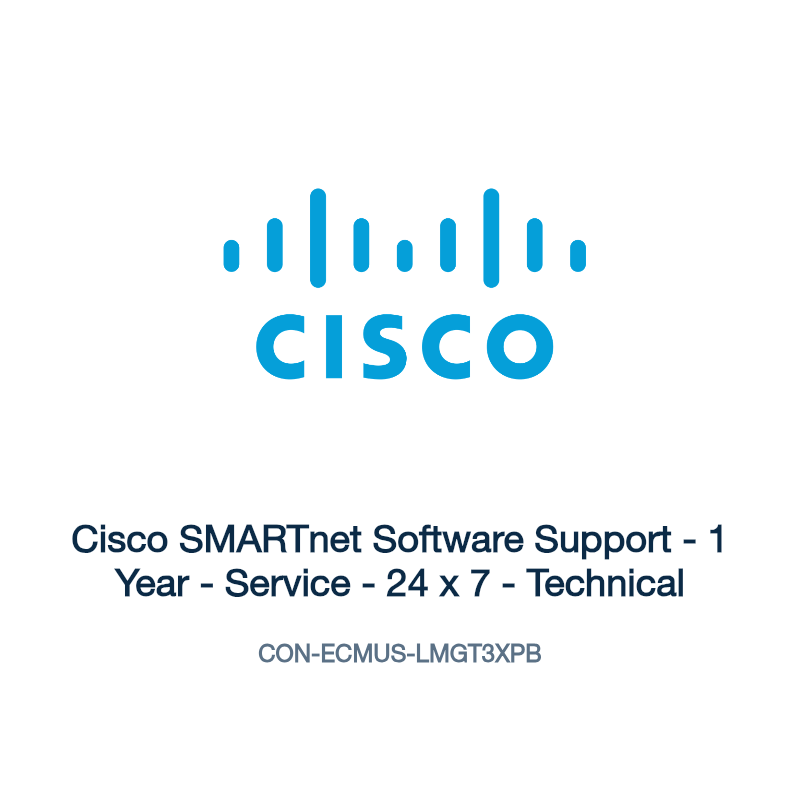 CON-ECMUS-LMGT3XPB: Cisco SMARTnet Software Support