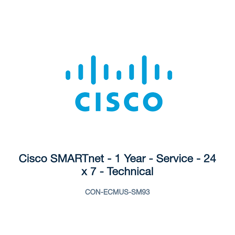 CON-ECMUS-SM93: Cisco SMARTnet - 1 Year - Service - 24 x 7 - Technical