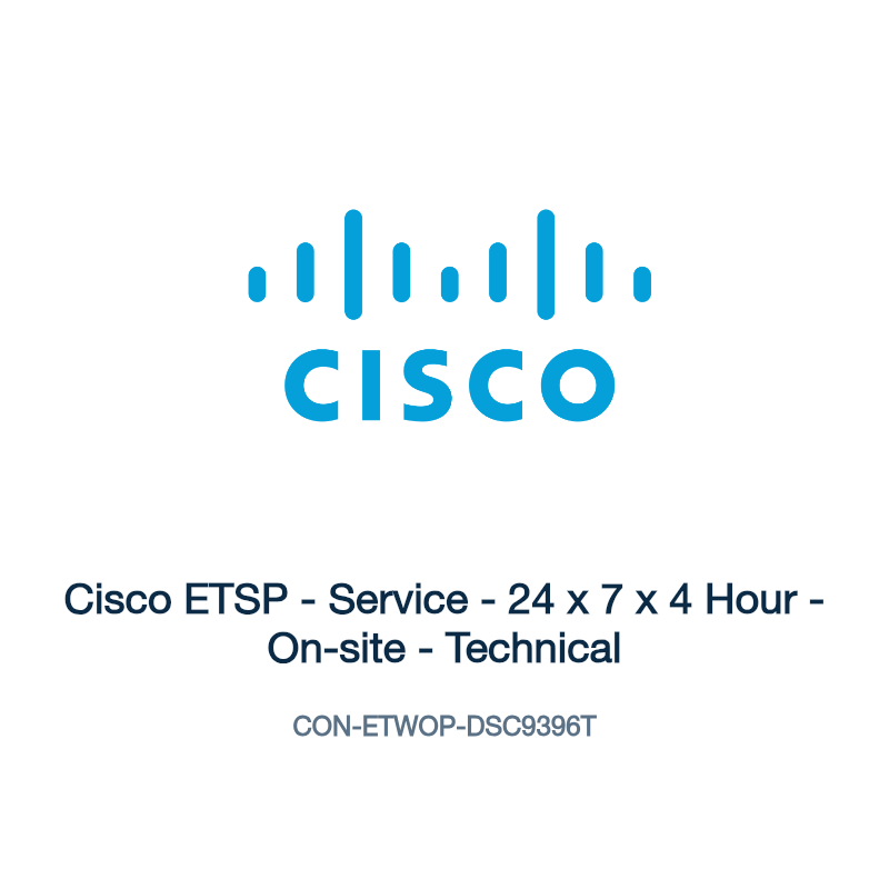 CON-ETWOP-DSC9396T: Cisco ETSP - Service - 24 x 7 x 4 Hour - On-site - Technical