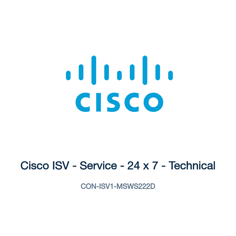 CON-ISV1-MSWS222D: Cisco ISV - Service - 24 x 7 - Technical