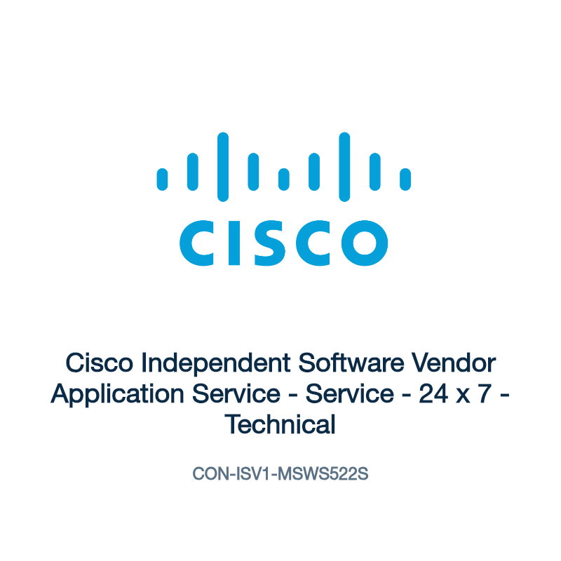 CON-ISV1-MSWS522S: Cisco Independent Software Vendor Application Service
