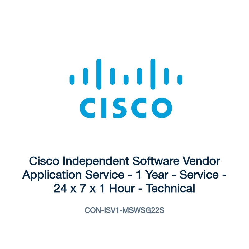 CON-ISV1-MSWSG22S: Cisco Independent Software Vendor Application Service