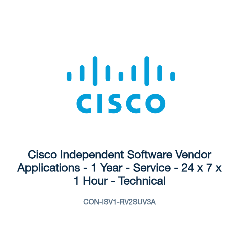 CON-ISV1-RV2SUV3A: Cisco Independent Software Vendor Applications