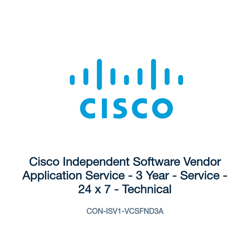 CON-ISV1-VCSFND3A: Cisco Independent Software Vendor Application Service