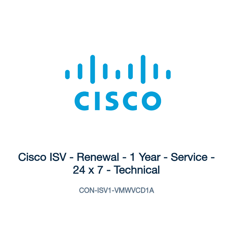 CON-ISV1-VMWVCD1A: Cisco ISV - Renewal - 1 Year - Service - 24 x 7 - Technical