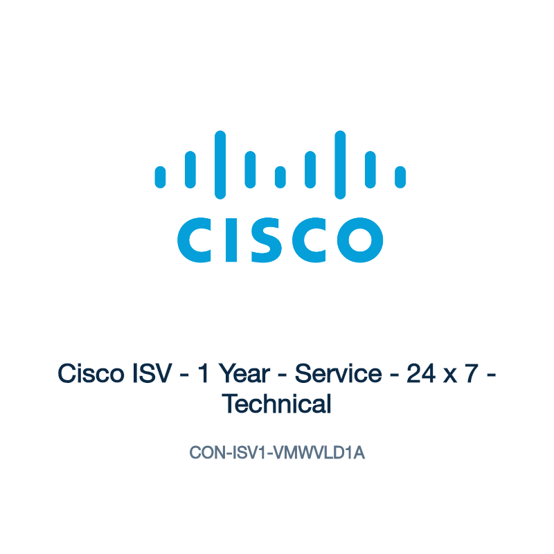 CON-ISV1-VMWVLD1A: Cisco ISV - 1 Year - Service - 24 x 7 - Technical