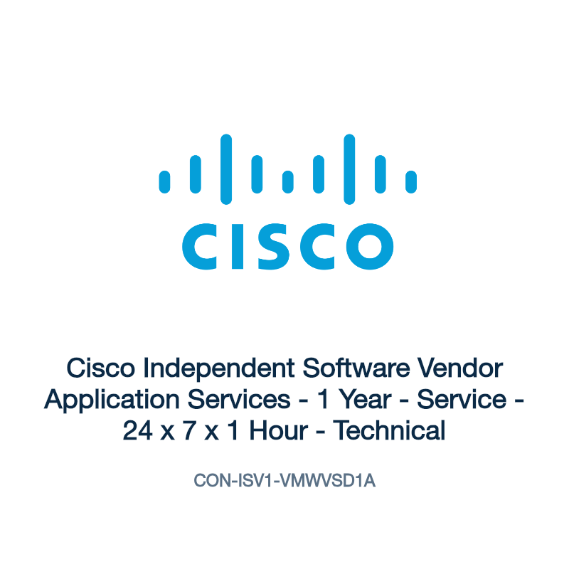 CON-ISV1-VMWVSD1A: Cisco Independent Software Vendor Application Services