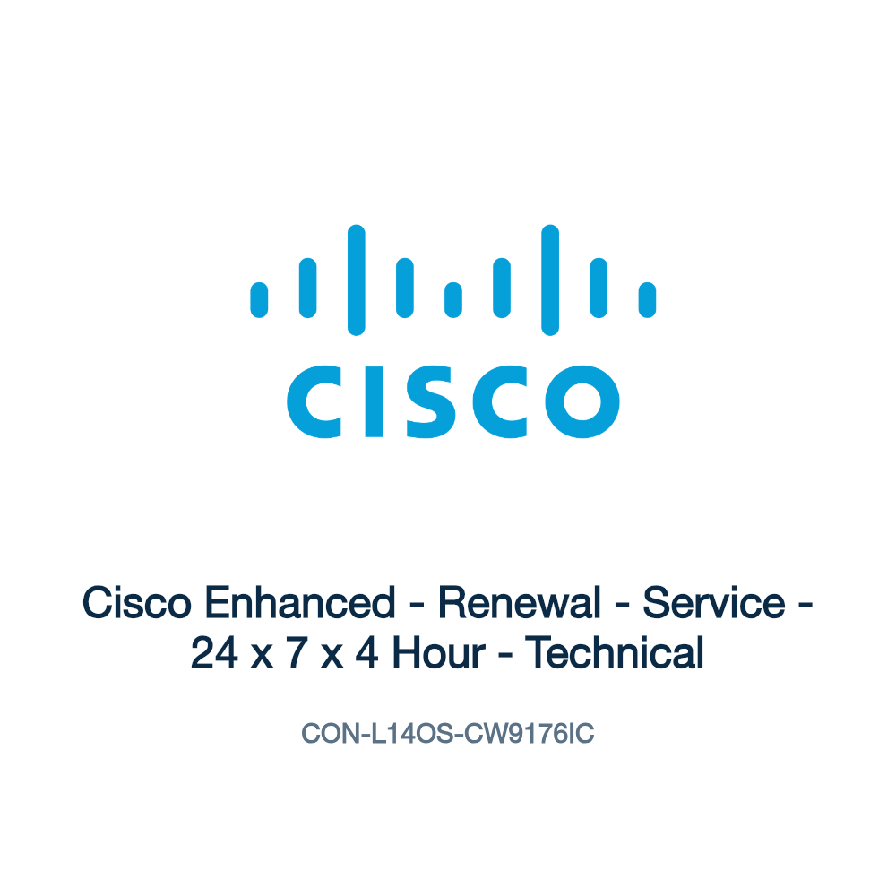 CON-L14OS-CW9176IC: Cisco Enhanced - Renewal - Service - 24 x 7 x 4 Hour - Technical