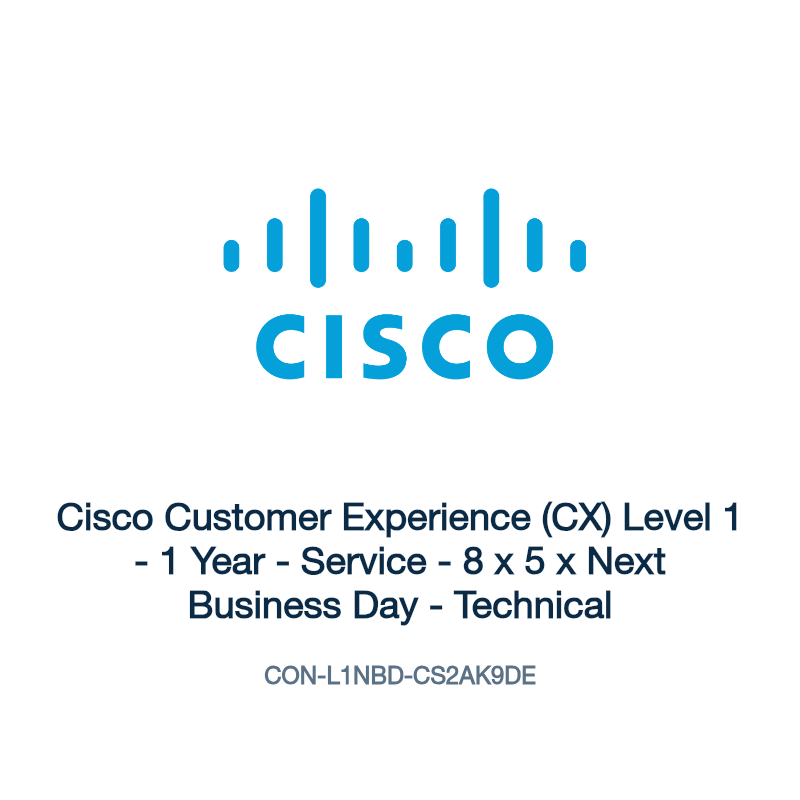 CON-L1NBD-CS2AK9DE: Cisco Customer Experience (CX) Level 1