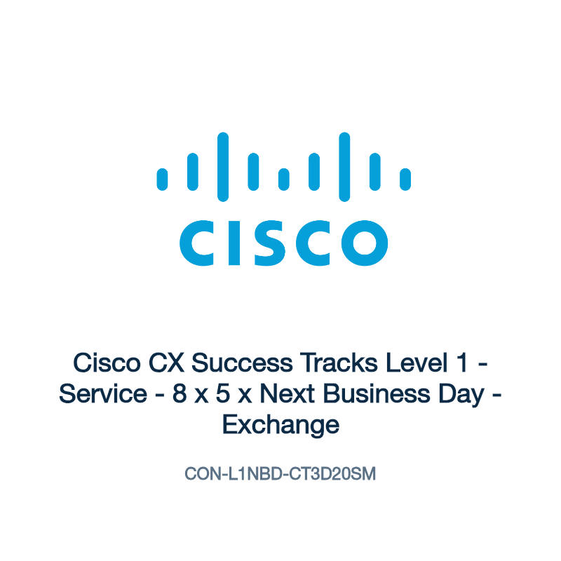 CON-L1NBD-CT3D20SM: Cisco CX Success Tracks Level 1