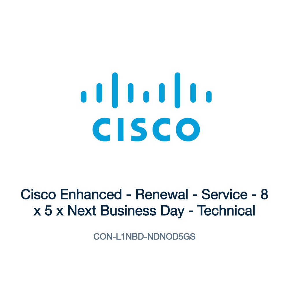 CON-L1NBD-NDNOD5GS: Cisco Enhanced - Renewal - Service - 8 x 5 x Next Business Day -