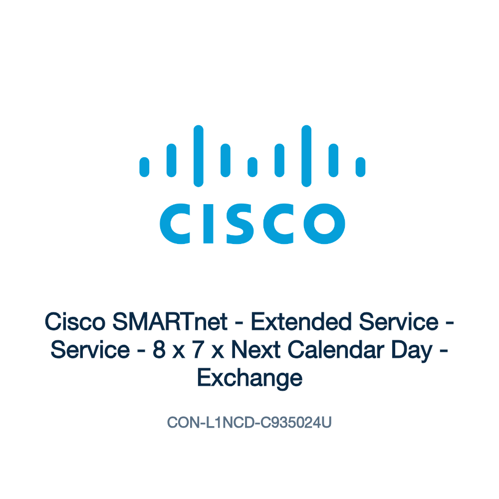 CON-L1NCD-C935024U: Cisco SMARTnet - Extended Service - Service - 8 x 7 x Next Calendar