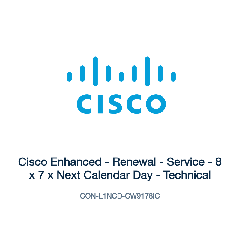 CON-L1NCD-CW9178IC: Cisco Enhanced - Renewal - Service - 8 x 7 x Next Calendar Day -