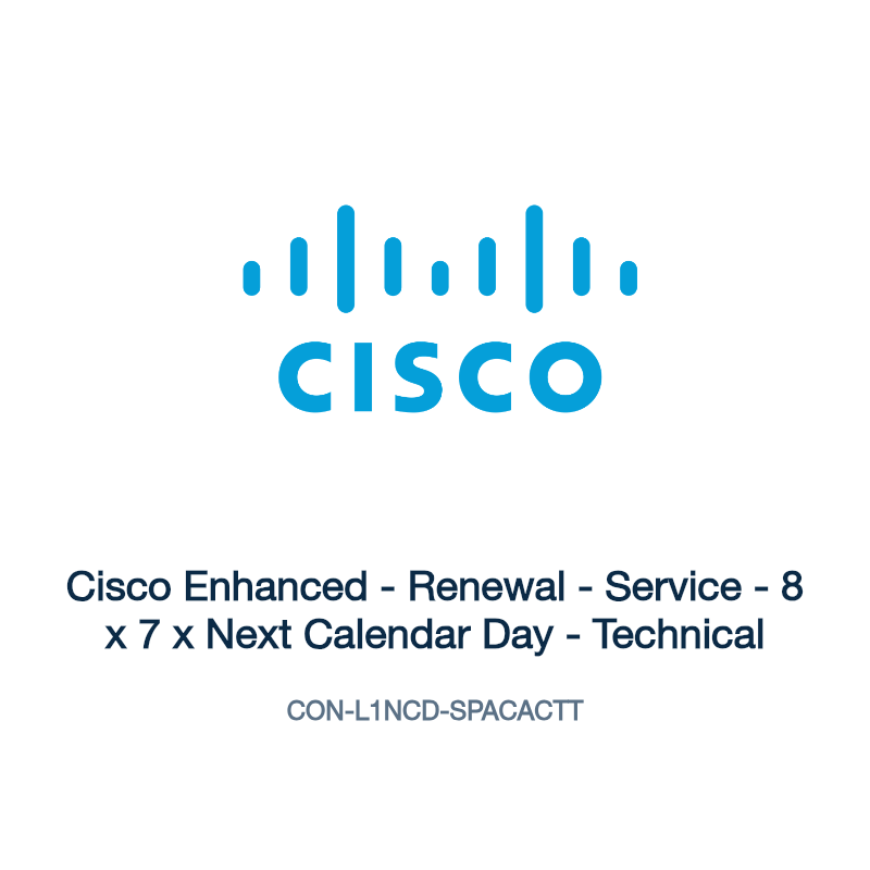 CON-L1NCD-SPACACTT: Cisco Enhanced - Renewal - Service - 8 x 7 x Next Calendar Day -