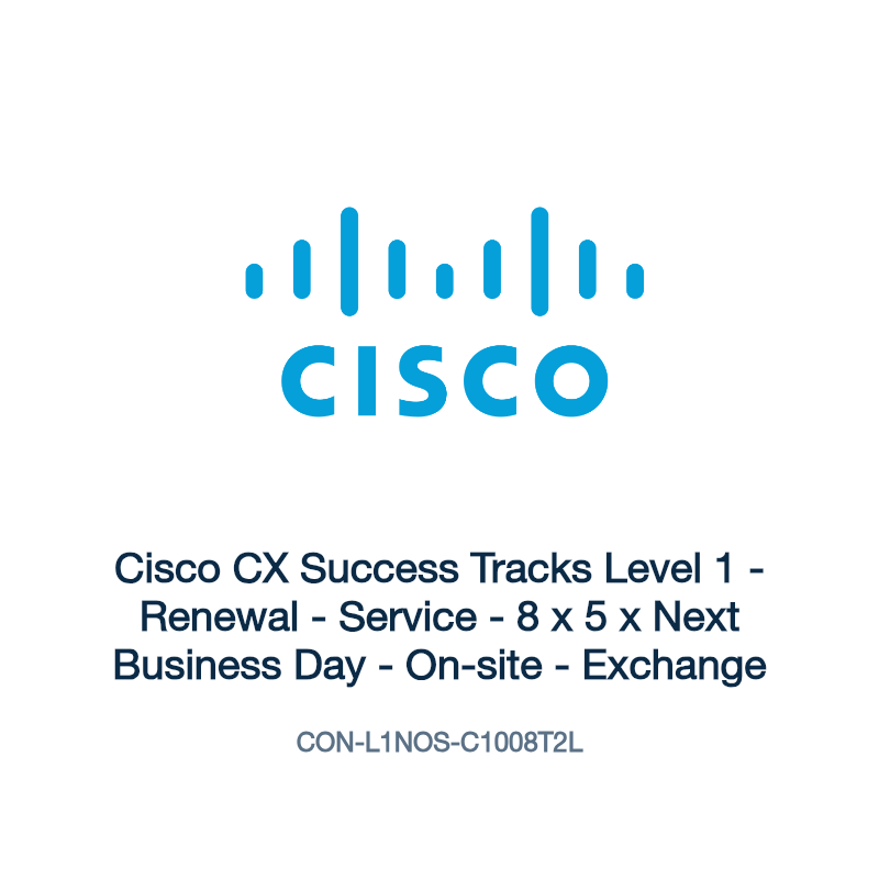 CON-L1NOS-C1008T2L: Cisco CX Success Tracks Level 1