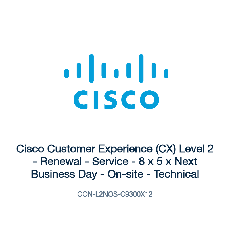 CON-L2NOS-C9300X12: Cisco Customer Experience (CX) Level 2