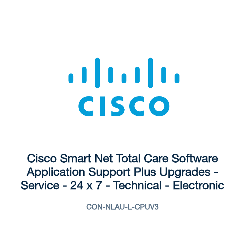 CON-NLAU-L-CPUV3: Cisco Smart Net Total Care Software Application Support Plus Upgrades