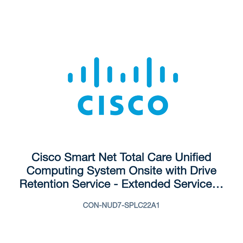 CON-NUD7-SPLC22A1: Cisco Smart Net Total Care Unified Computing System Onsite with Drive