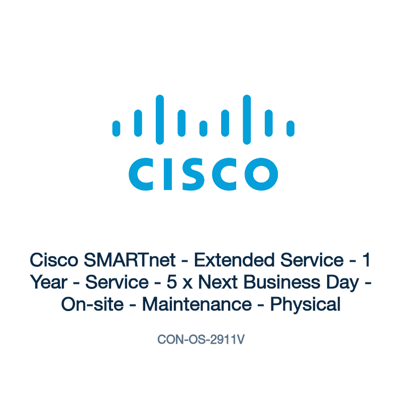 CON-OS-2911V: Cisco SMARTnet - Extended Service - 1 Year - Service - 5 x Next