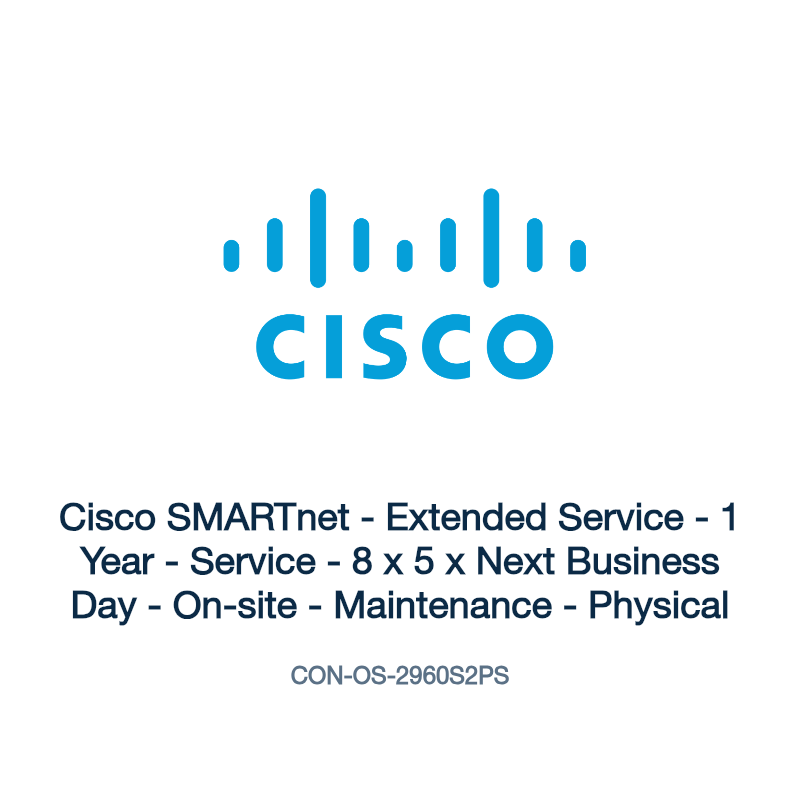CON-OS-2960S2PS: Cisco SMARTnet - Extended Service - 1 Year - Service
