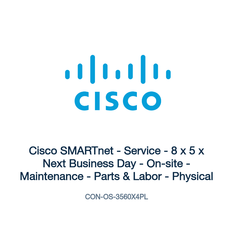 CON-OS-3560X4PL: Cisco SMARTnet - Service - 8 x 5 x Next Business Day - On-site -