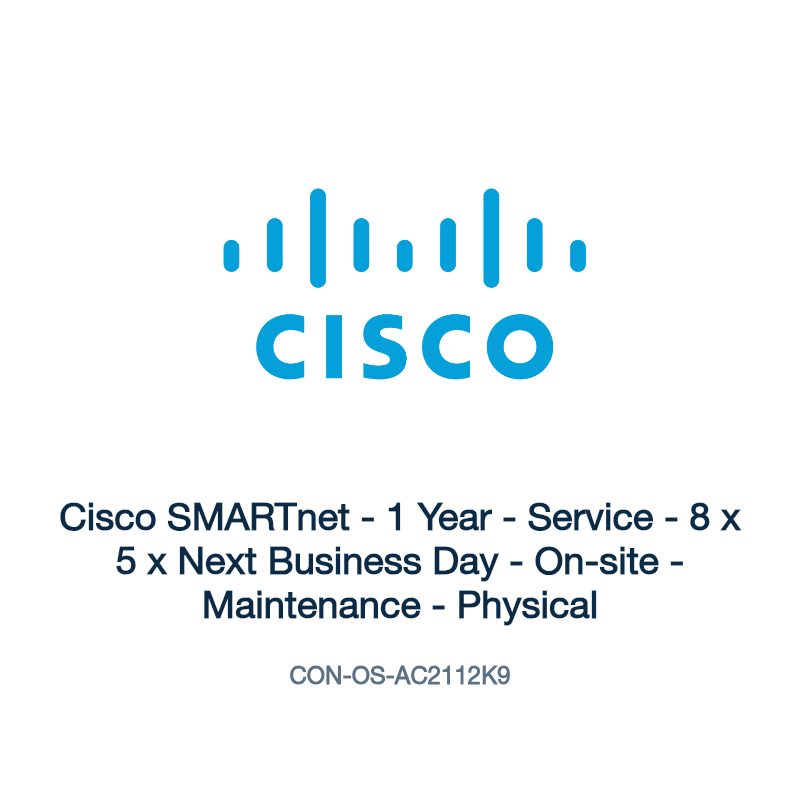 CON-OS-AC2112K9: Cisco SMARTnet - 1 Year - Service - 8 x 5 x Next Business Day -