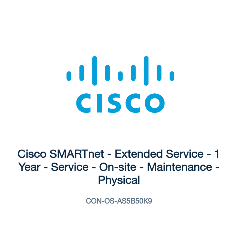 CON-OS-AS5B50K9: Cisco SMARTnet - Extended Service - 1 Year - Service - On-site -