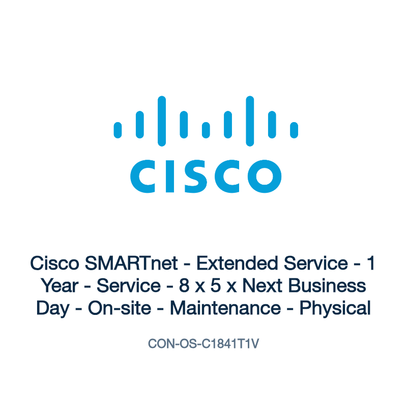 CON-OS-C1841T1V: Cisco SMARTnet - Extended Service - 1 Year - Service