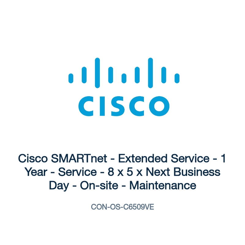 CON-OS-C6509VE: Cisco SMARTnet - Extended Service - 1 Year - Service