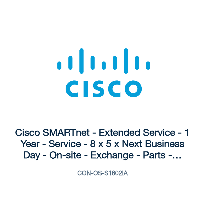 CON-OS-S1602IA: Cisco SMARTnet - Extended Service - 1 Year - Service