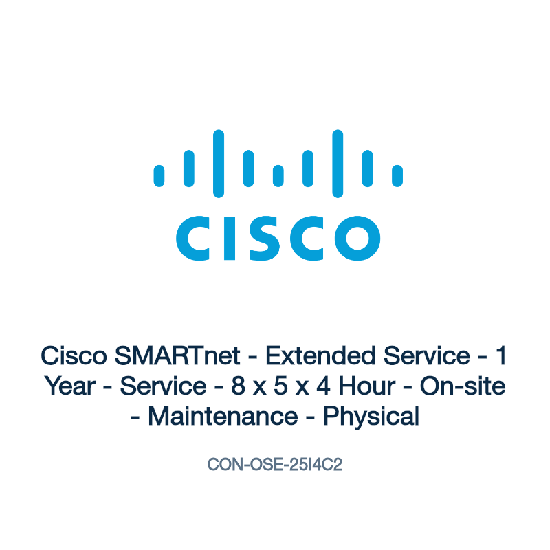 CON-OSE-25I4C2: Cisco SMARTnet - Extended Service - 1 Year - Service - 8 x 5 x 4 Hour