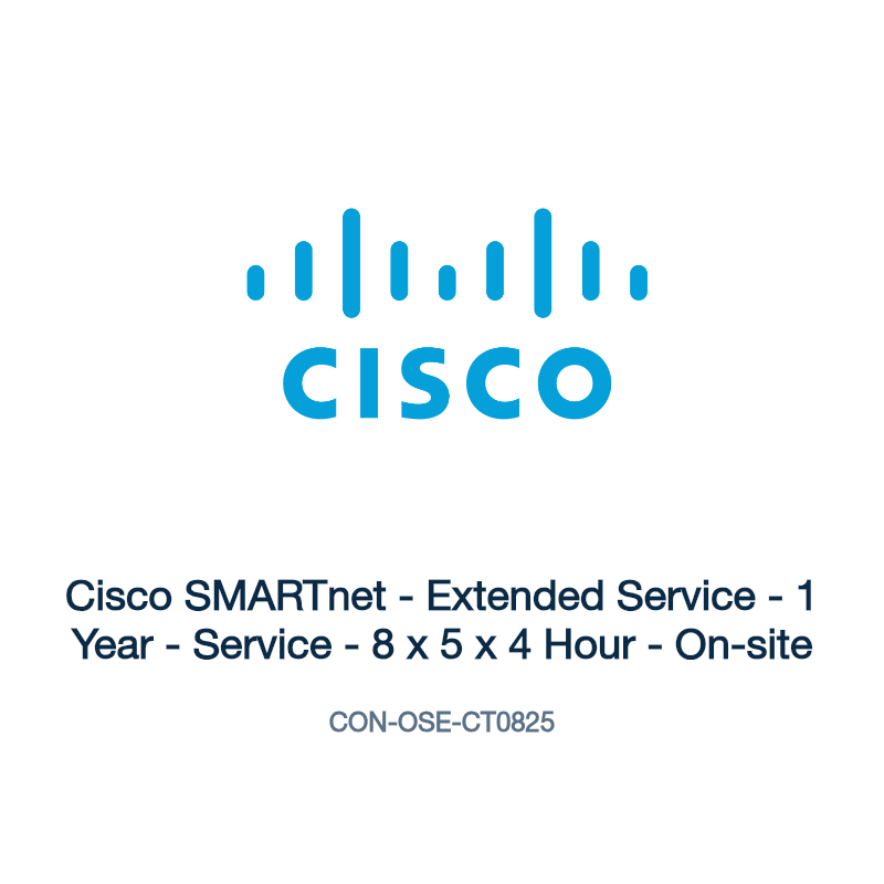 CON-OSE-CT0825: Cisco SMARTnet - Extended Service - 1 Year - Service - 8 x 5 x 4 Hour